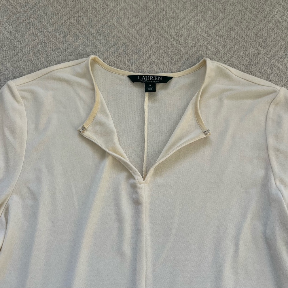 Ralph Lauren Long Sleeve Tunic Top in Ivory White - Picture 3 of 3